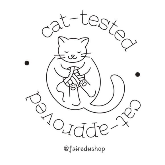 Cat Toy 100% Cotton Crochet Handmade Natural Material Soft on Paws Curly-Q Tail - Picture 15 of 16